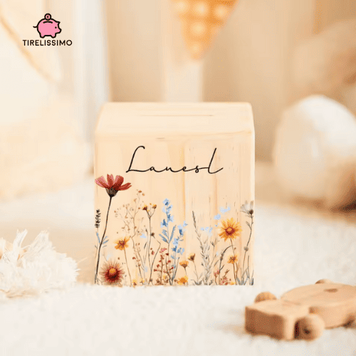 Tirelire en Bois Fait Main