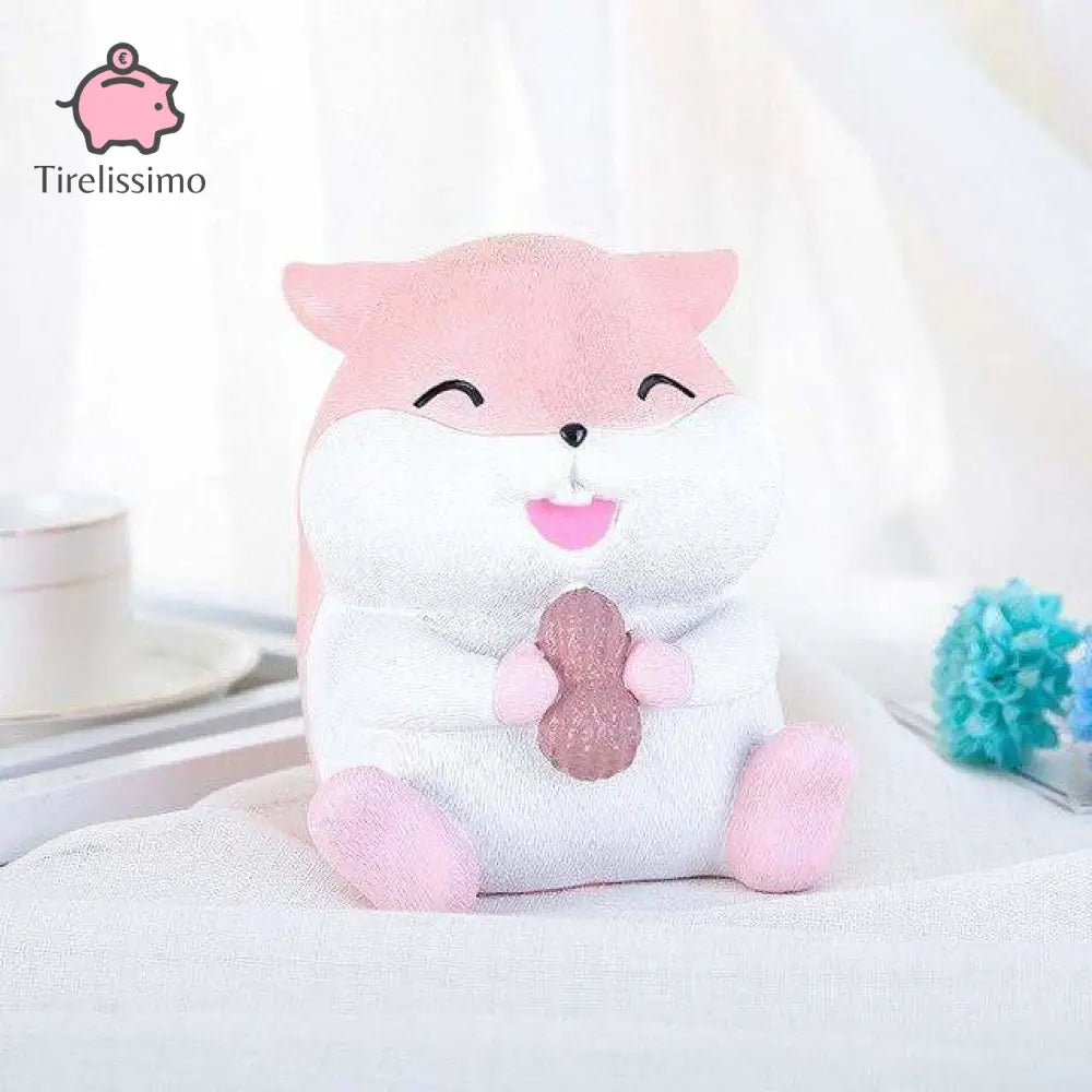 Tirelire Hamster Rose / Grande