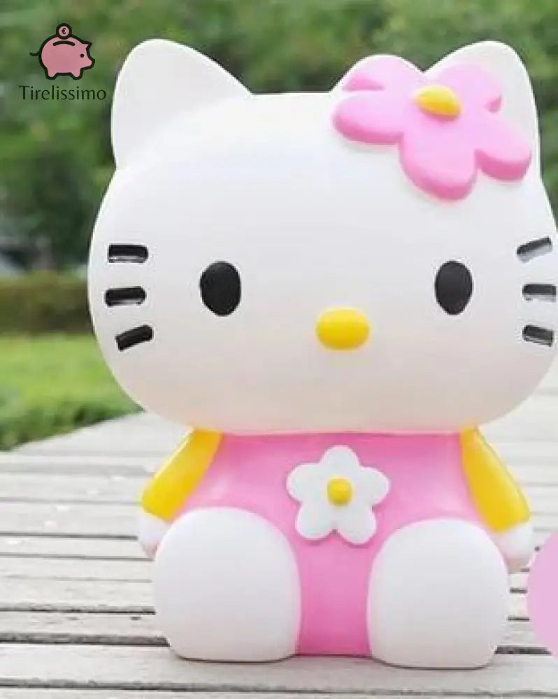 Tirelire Hello Kitty Rose Avec Une Fleur