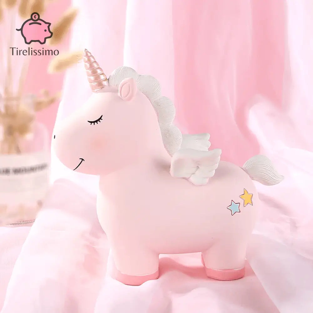 Tirelire Licorne Rose