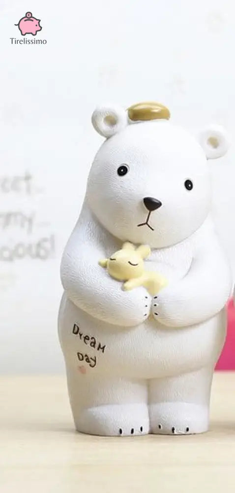 Tirelire Ours Blanc 2 / Grande