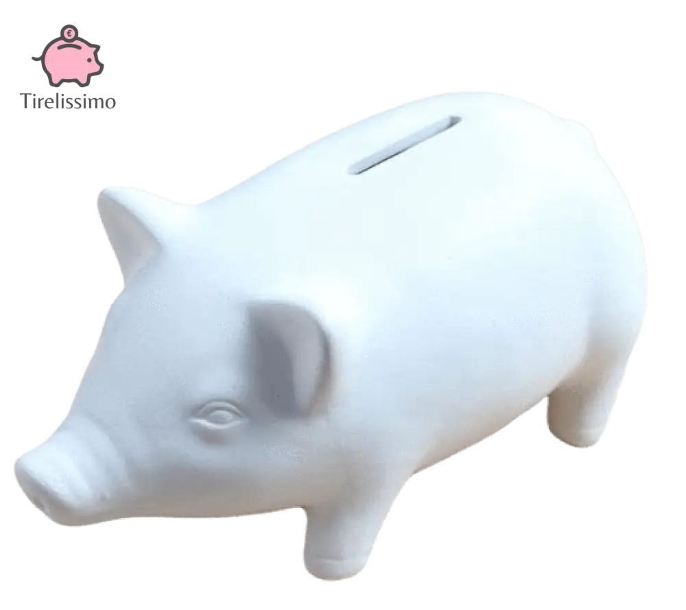 tirelire cochon porcelaine blanche