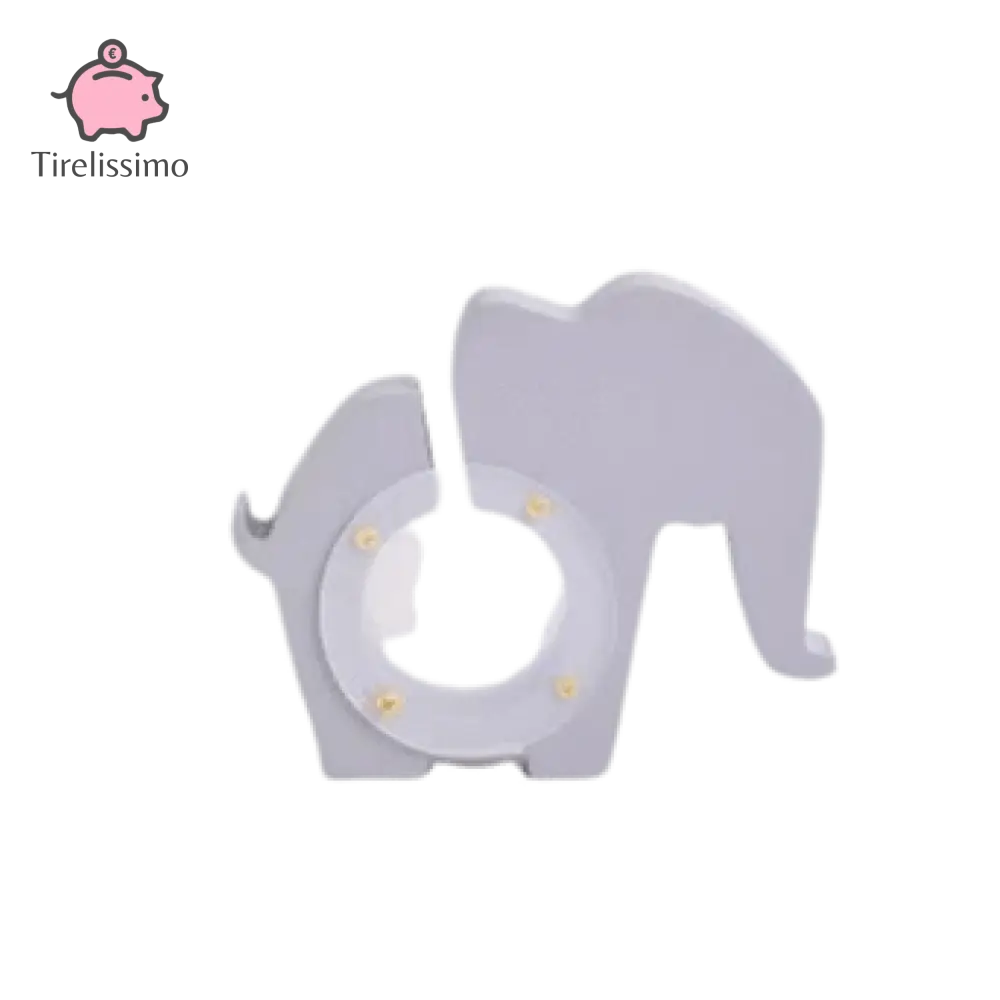 Tirelire Éléphant Bois Gris