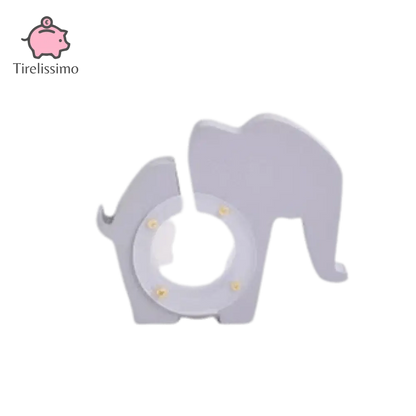 Tirelire Éléphant Bois Gris