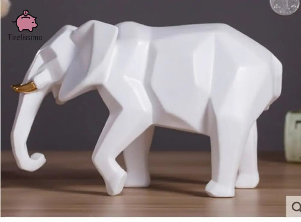 Tirelire Éléphant Design Blanc