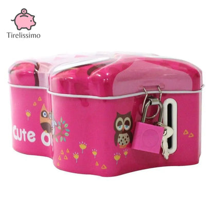 Tirelire Hibou Rose