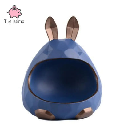 Tirelire Lapin Personnalisé Bleu