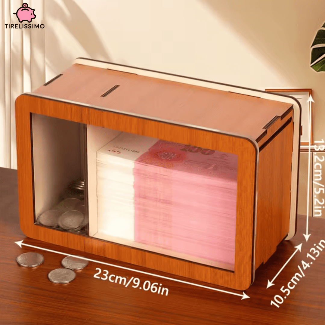 Tirelire à Objectif en Bois