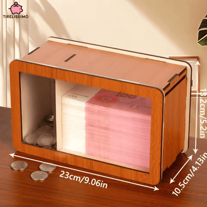 Tirelire à Objectif en Bois