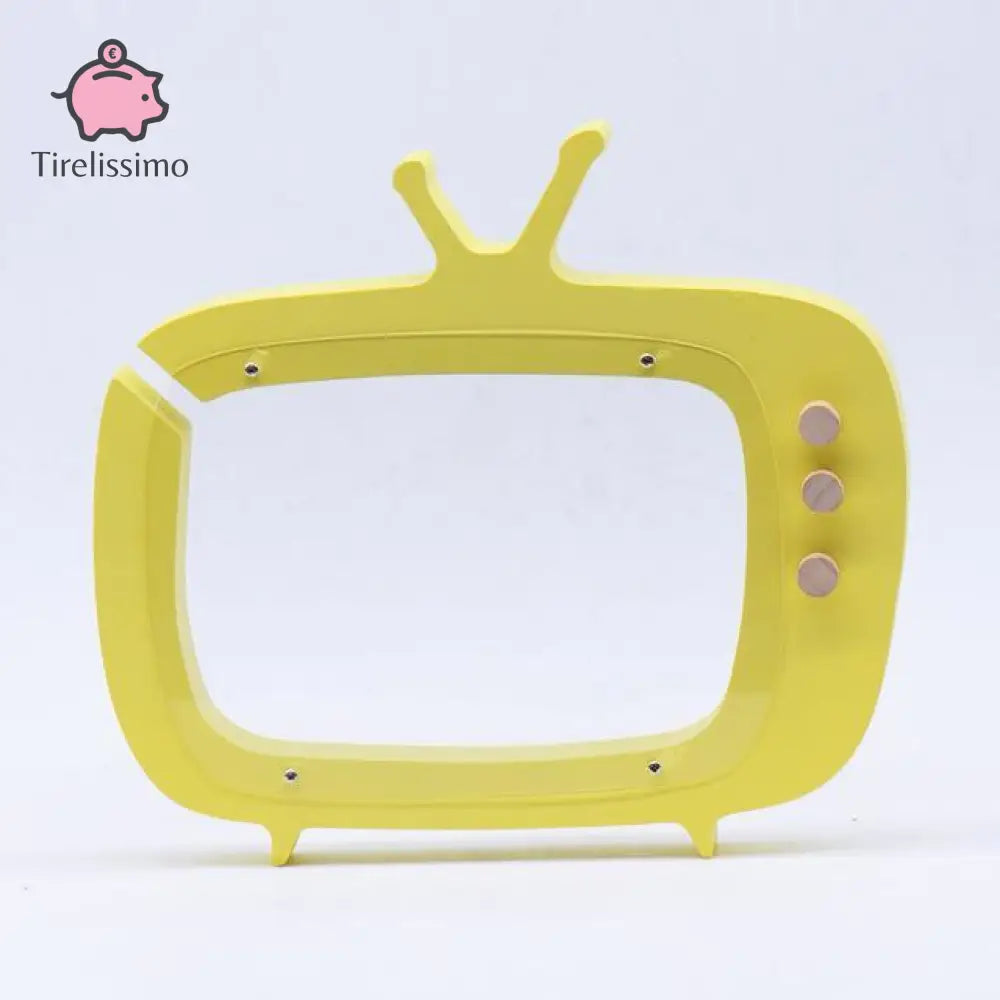 Tirelire Télévision Jaune